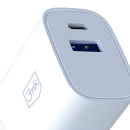 KOSTKA ŁAD SIECIOWA 3MK USB-A+USB-C 25W WHITE