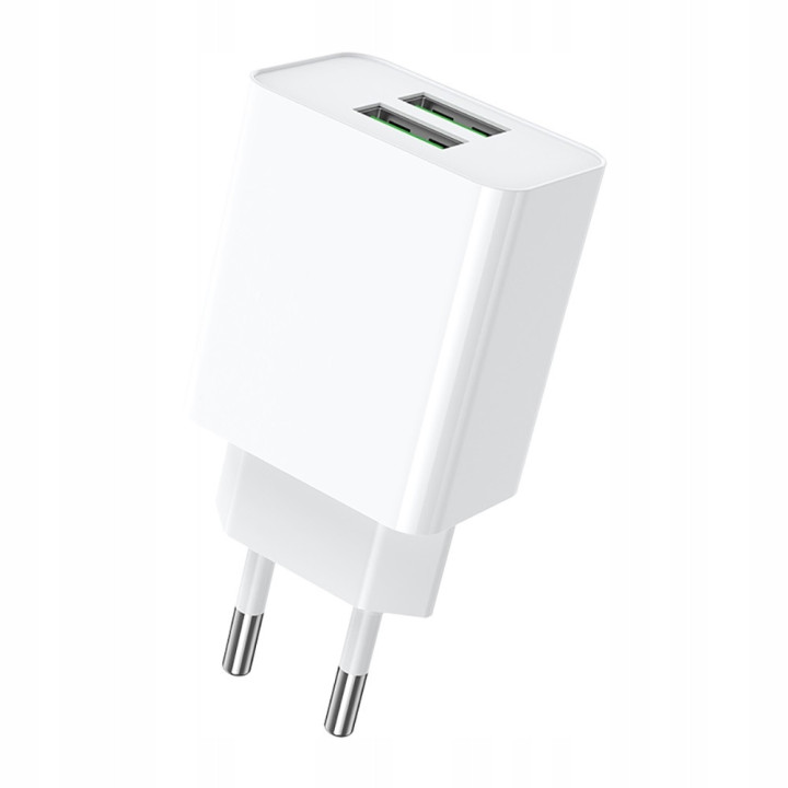 KOSTKA ŁAD SIECIOWA 3MK 2XUSB-A 10W 2.4A WHITE