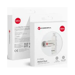 PENDRIVE FORCELL HOCO 128GB USB-A I USB-C SILVER