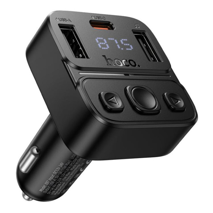 TRANSMITER HOCO E87 USB-A+USB-C 35W BLACK
