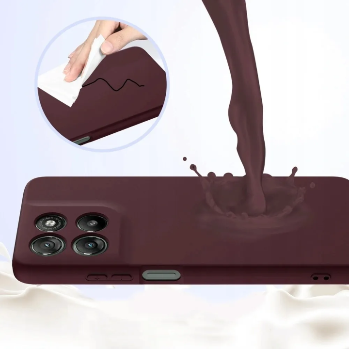 CASE SILICON MOTO G57 POWER BORDO