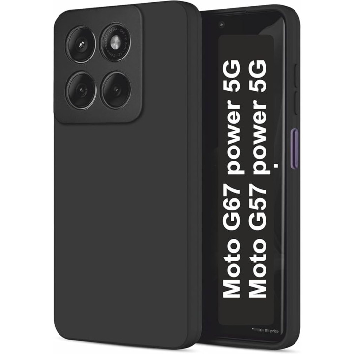 CASE SILICON MOTO G57 POWER BLACK
