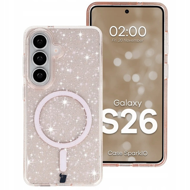 CASE BIZON SparklO SAM GALAXY S26 BLING PEACH